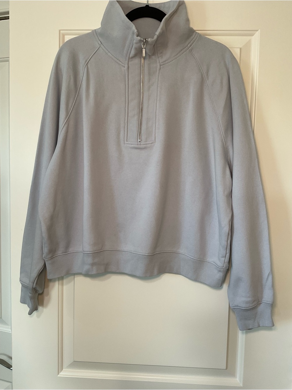 Darling Light Gray-Blue Pullover Sweatshirt